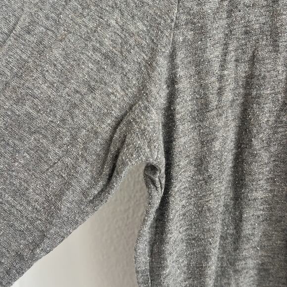 Standard James Perse Gray Wool Blend Long Sleeve Shirt Top 3 / Medium - Picture 4 of 6